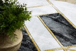 Dywany Łuszczów Kusový koberec Emerald 1015 black and gold kruh - 120x120 (priemer) kruh cm