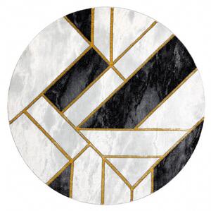 Dywany Łuszczów Kusový koberec Emerald 1015 black and gold kruh - 200x200 (priemer) kruh cm