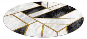 Dywany Łuszczów Kusový koberec Emerald 1015 black and gold kruh - 200x200 (priemer) kruh cm
