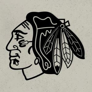 DUBLEZ | Drevené 3D logo - Chicago Blackhawks