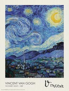 Plagát, Obraz - Starry Night, Vincent van Gogh