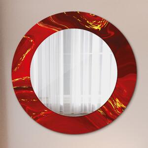 Zrkadlomat.sk Červená mramor Červená mramor Okrúhle dekoračné zrkadlo na stenu lsdo-00290