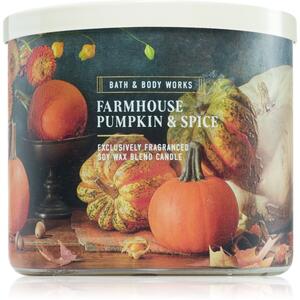 Bath & Body Works Farmhouse Pumpkin & Spice vonná sviečka 411 g