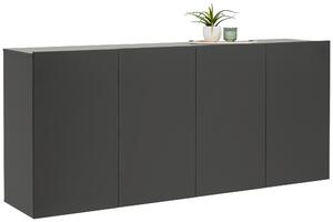 ŠIROKÁ KOMODA, antracitová, 180/80/42 cm Hom`in - Predsieňové programy, Online Only