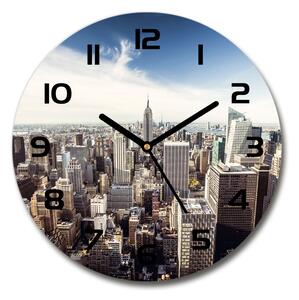 Sklenené hodiny okrúhle New York pl_zso_30_c-f_79781807
