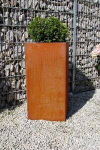 Kvetináč BLOCK, corten, výška 80 cm, hnedý