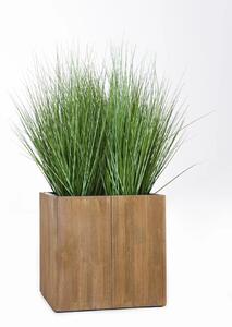 Kvetináč BLOCK, akácie, výška 43 cm, hnedý