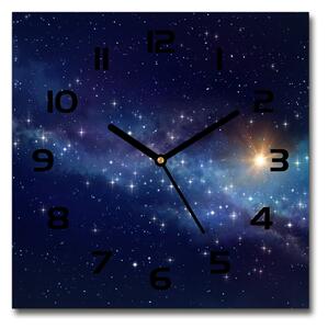 Sklenené hodiny štvorec Vesmír pl_zsk_30x30_c-f_144381988