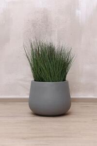 Kvetináč GIRAR, sklolaminát, výška 27 cm, sivá
