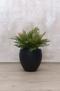 Okrúhly kvetináč PLUTO, sklolaminát, výška 40 cm, antracit