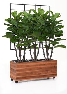 Hrantík s trelážou ESPALIER, drevo, šírka 80 cm, hnedý