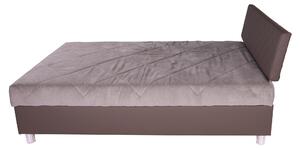 Posteľ s matracom MONZA hnedá/sivá, 140x200 cm