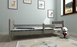 Detská posteľ z masívu borovice EDITA - 200x90 cm - šedá