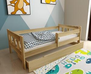 Detská posteľ MAJA z masívu borovice - 200x90 cm - prírodná