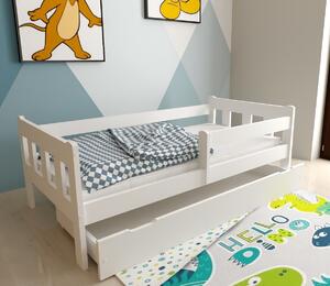 Detská posteľ MAJA z masívu borovice - 200x90 cm - biela