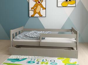 Detská posteľ MAJA z masívu borovice - 200x90 cm - šedá