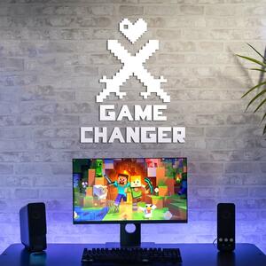 DUBLEZ | Drevený nápis - Game Changer - Minecraft