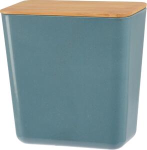 Úložný box s bambusovým vekom Roger, 13 x 13,7 x 8 cm, modrá