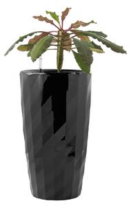 Samozavlažovací kvetináč G21 Diamant čierny 57 cm