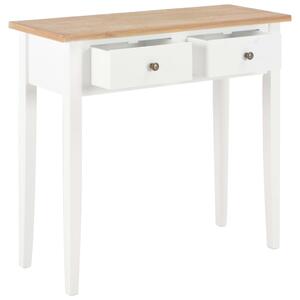 Toaletný konzolový stolík, biely 79x30x74 cm, drevo
