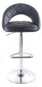Barová stolička G21 Victea koženková, prešívaná black