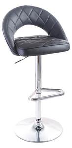 G21 Barová stolička Victea koženková, prešívaná black
