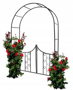 Záhradná pergola s bránou Čierna