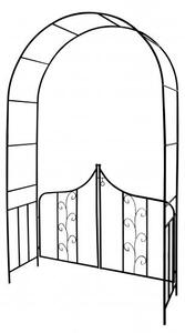 Záhradná pergola s bránou Čierna