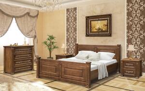 LUXURY drevená posteľ 160 cm, orech