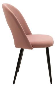 Jedálenská stolička Janet čierna, ružová
