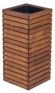 Homerzo Vyvýšený drevený kvetináč 36,5 x 36,5 x 80 cm - antracit