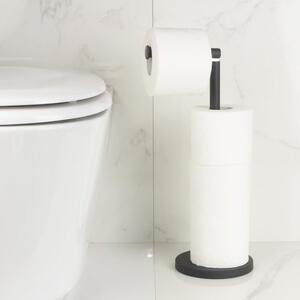 Erga príslušenstvo, držiak WC papiera so zásobníkom na toaletný papier, čierna matná, ERG-YKA-P.SP4-BLK