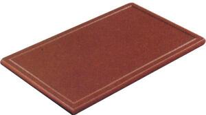 Doštička na krájanie plastová 32,5x26,5x2 cm GN 1/2, s drážkou, hnedá