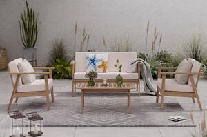 SÚPRAVA ZÁHRADNÉHO NÁBYTKU drevo, textil Ambia Garden - Série záhradného nábytku, Online Only