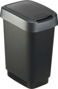 Odpadkový kôš plast Rotho 10 l, čierna / antracit