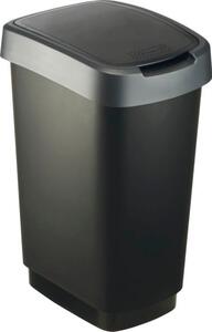 Odpadkový kôš plast Rotho 25l, čierna / antracit