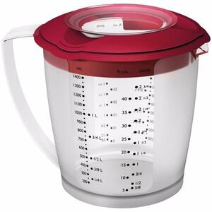 Mixovacia nádoba s viečkom a odmerkou Westmark Helena 1400 ml, červená