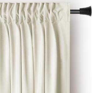 Krémovobiely zamatový dimout záves 140x245 cm Pleat – Restilo