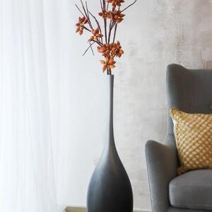 Váza CHANTAL, Váza CHANTAL sklolaminát, výška 100 cm, čierno-strieborná