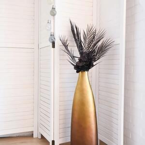 Váza ACCENT, sklolaminát, výška 67 cm, hnedo-zlatá