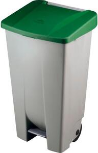 Odpadkový kôš nášľapný Gastro 120 l, sivá / zelená
