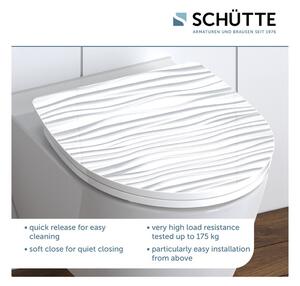 Schütte WC doska so spomaľujúcim mechanizmom (biela vlna) (100253145)