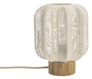 Stolná lampa Wood/Cotton Rope