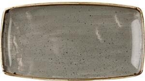 Tanier plytký Churchill Stonecast Peppercorn Grey 35x18,5 cm