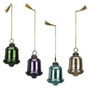 Sklenená vianočná ozdoba Christmas Bell Zelená