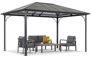 Moderný záhradný altánok Santiago 3x4m Garden Point antracyt