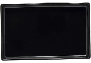 Tanier plytký Costa Nova Laguna 18 cm, čierny, vyvýšený okraj (2 ks)
