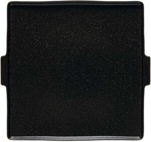 Tanier servírovací Costa Nova Notos 22,4x20,7 cm, čierny, s uchami (6 ks)