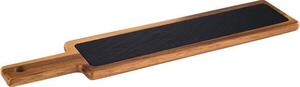 Servírovacia doska APS 43x12 cm, drevo/bridlica
