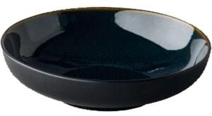 Tanier hlboký Style Point Speckle 22 cm, modrý/čierny